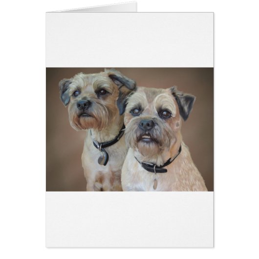 Two Border terriers Cards (Front)