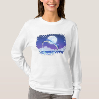 Two bottle-nosed dolphins jumping out of water T-Shirt