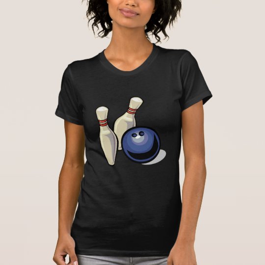 two bowling pins and bowling ball design T-Shirt