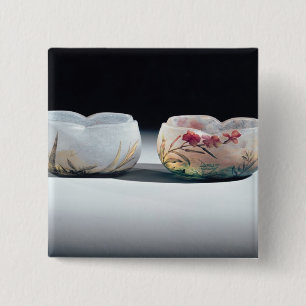 Two bowls by Daum, Nancy, France Pinback Button