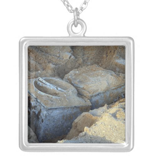 Two box_type devices packed silver plated necklace