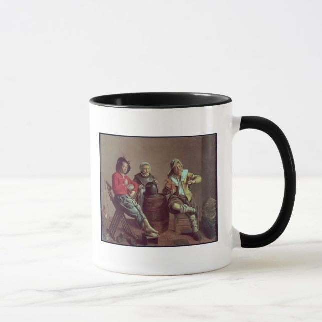 Two Boys and a Girl Making Music, 1629 Mug (Right)