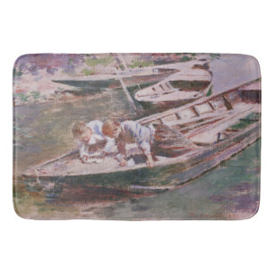 Two Boys in a Boat (by Theodore Robinson) Bath Mat