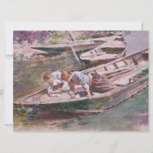 Two Boys in a Boat (by Theodore Robinson) Card