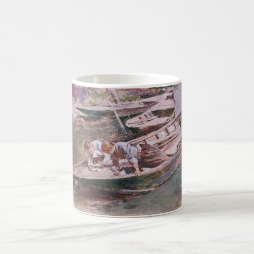 Two Boys in a Boat by Theodore Robinson Coffee Mug