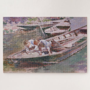 Two Boys in a Boat (by Theodore Robinson) Jigsaw Puzzle