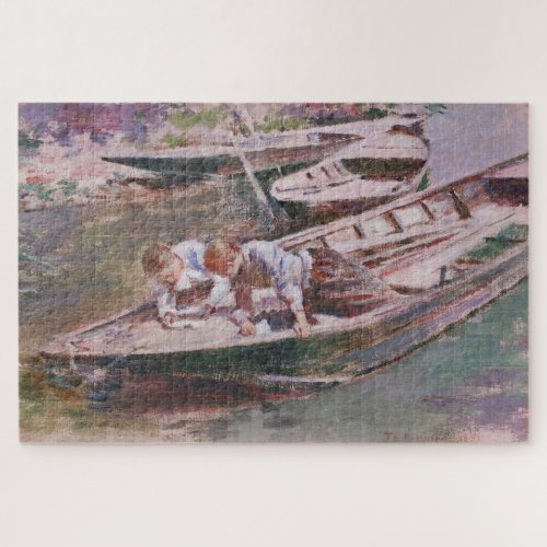 Two Boys in a Boat by Theodore Robinson Jigsaw Puzzle