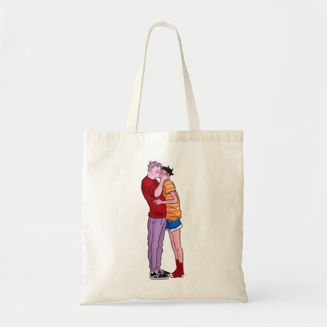 Two boys kissing (heartstopper) tote bag (Front)