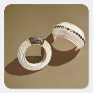 Two bracelets, from the Tomb of Tutankhamun Square Sticker