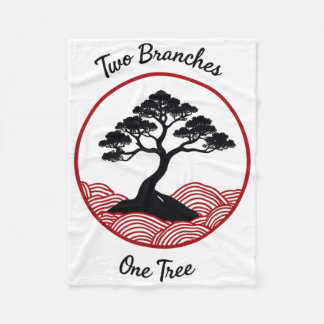 Two Branches One Tree Karate Kung-fu Symbolic Unit Fleece Blanket
