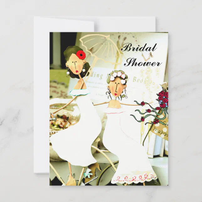 Two Brides Bridal Shower Invitation Zazzle