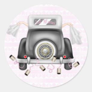 Two Brides, Lesbian Wedding Classic Round Sticker