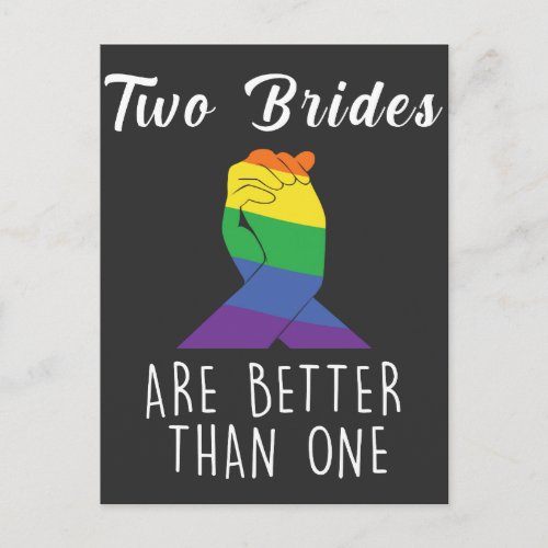 Two Brides Lesbian Wedding Party Equal Rights Postcard