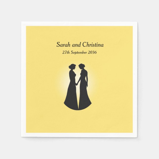 Two Brides Napkins (Front)