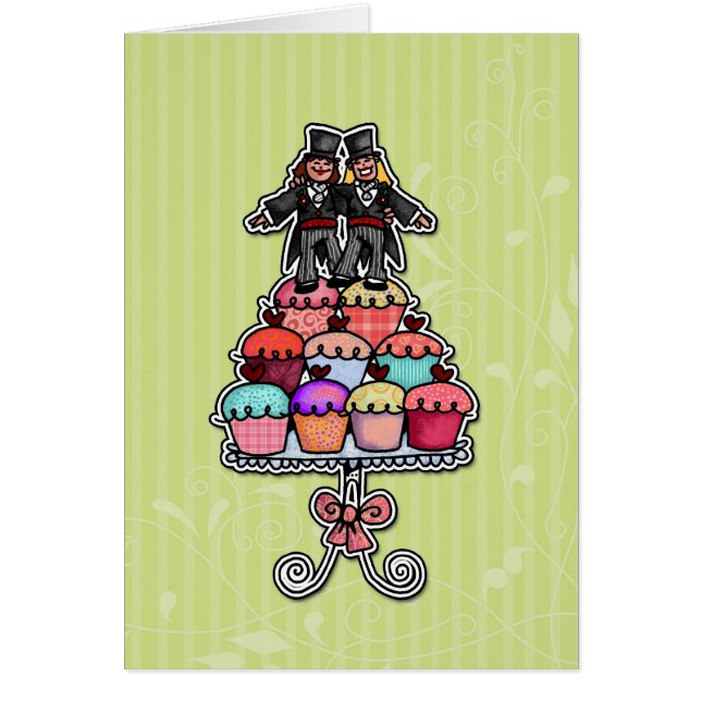 Two Brides on Cupcakes Cards (Front)