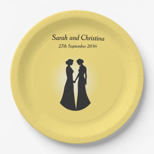 Two Brides Paper Plates (Front)