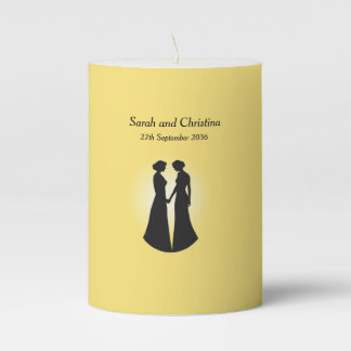 Two Brides Pillar Candle