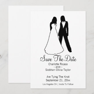 Two Brides Save The Date Wedding Announcement