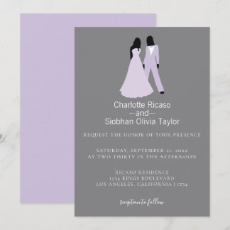 Two Brides Save The Date Wedding Invitation