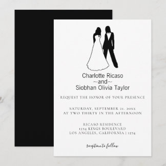 Two Brides Save The Date Wedding Invitation