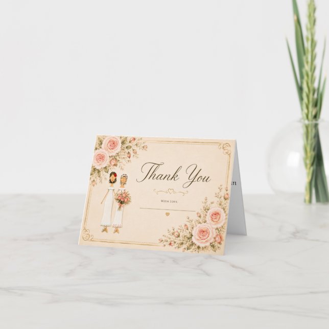 Two Brides Thank You Card (Front)