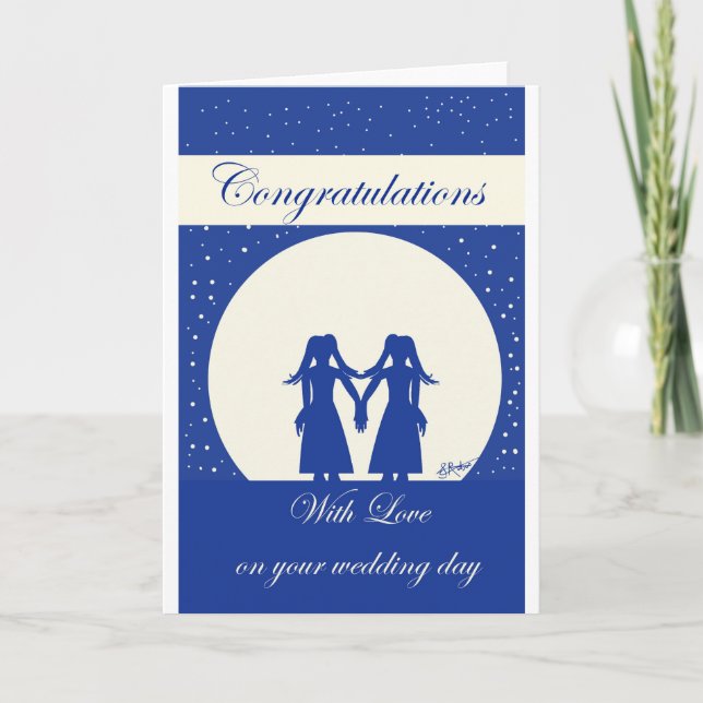 Two Brides Wedding Card - Congratulations (Front)