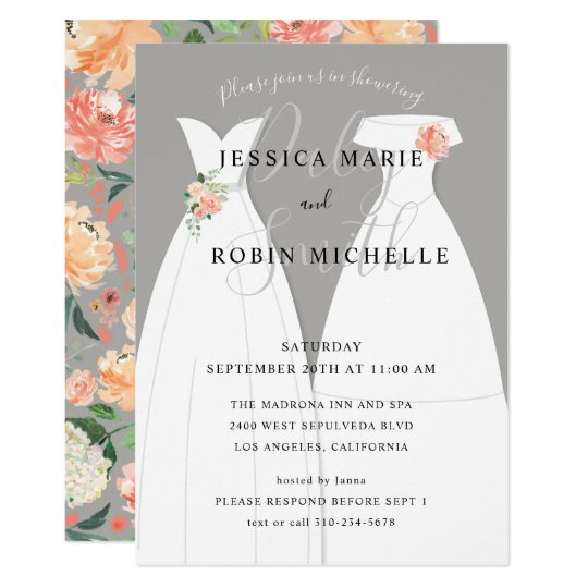 Lesbian Wedding Shower Invitations 3