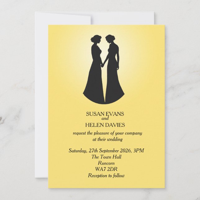 Two Brides Wedding Invitation (Front)