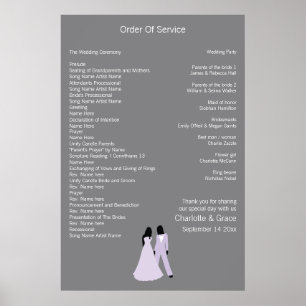 Two Brides Wedding (Lilac and Gray) Service Poster