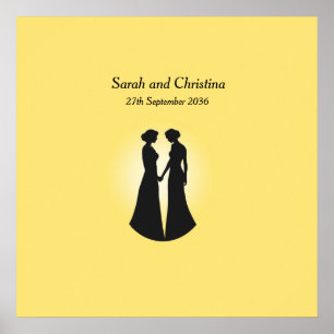 Two Brides Wedding Poster