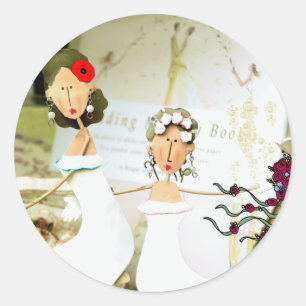 Two Brides Wedding Stickers