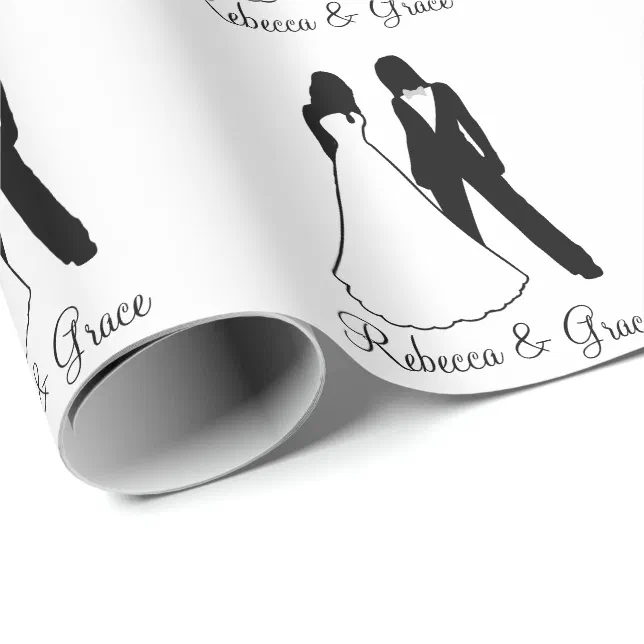 Two Brides Wedding Wrapping Paper Zazzle
