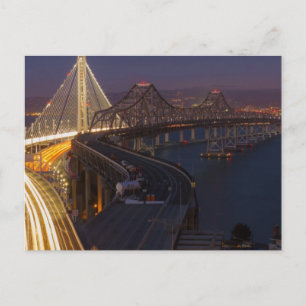 Two Bridges San Francisco–Oakland Bay Bridge Postcard