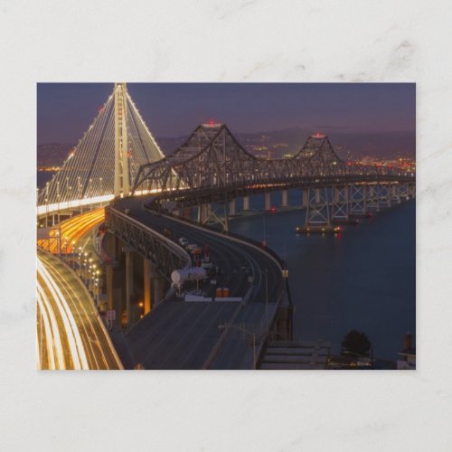 Two Bridges San FranciscoOakland Bay Bridge Postcard