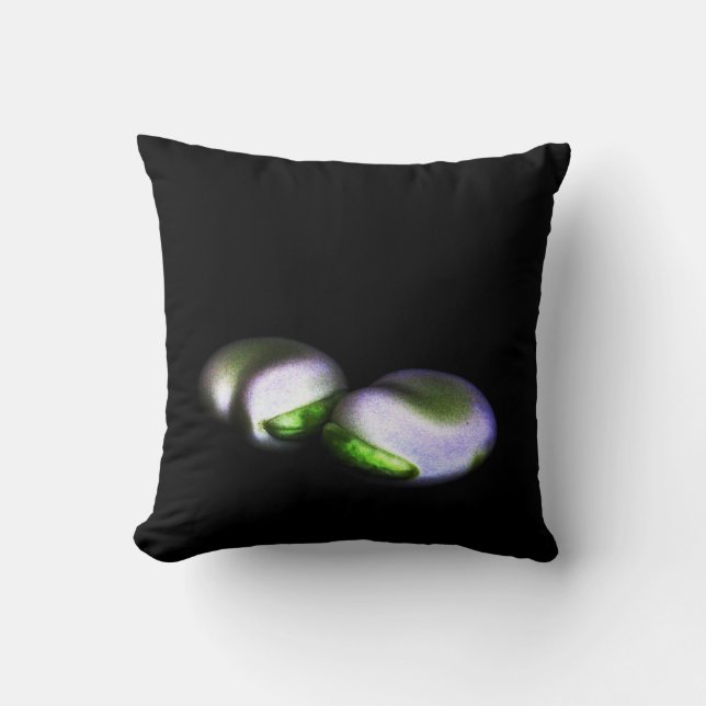 Two Broad Beans tpcnm Throw Pillow (Front)