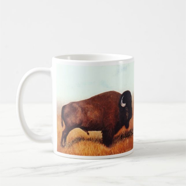 Two Buffalo Paintings Coffee Mug (Left)