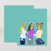Two bunnies and a kitty (Front/Back)