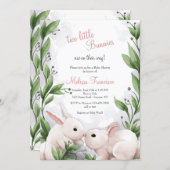 Two Bunnies Baby Shower Invitation (Front/Back)