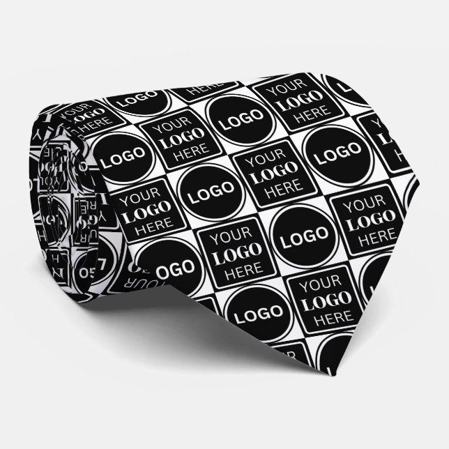 Two Business Logo Partnership Companies Neck Tie (Rolled)