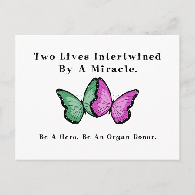 Two Butterflies Are One Postcard (Front)