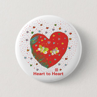 Two butterflies pinback button