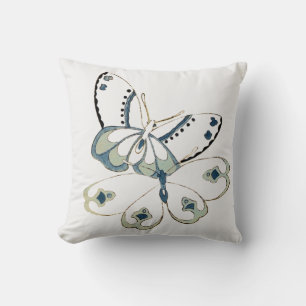 Two Butterflies Throw Pillow