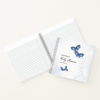 Two Butterflies Twin Boys Baby Shower Guest Book by daisylin712 at Zazzle