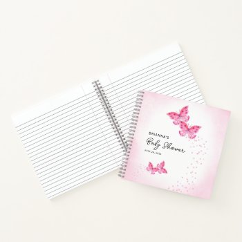 Two Butterflies Twin Girls Baby Shower Guest Book by daisylin712 at Zazzle