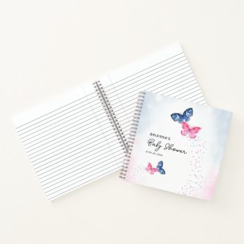 Two Butterflies Twins Baby Shower Guest Book by daisylin712 at Zazzle