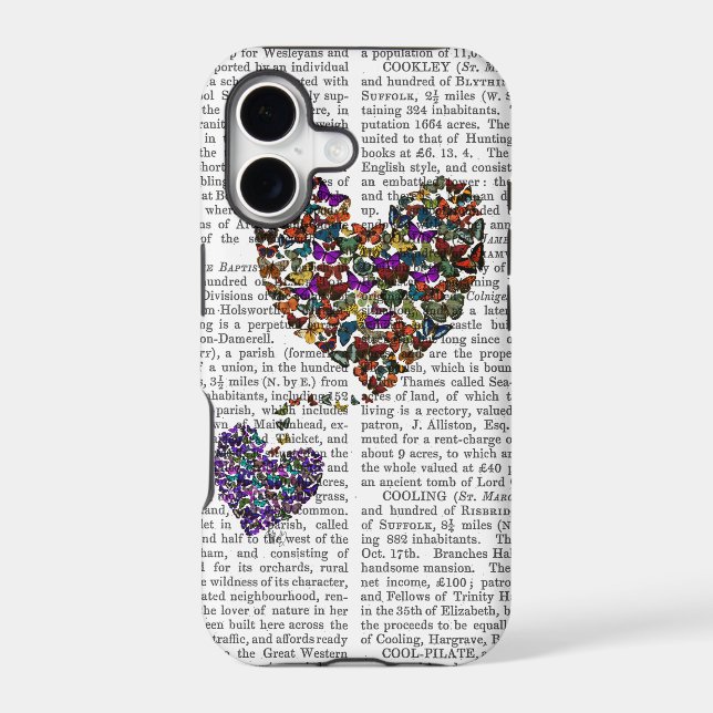 Two Butterfly Hearts Iphone Case (Back)