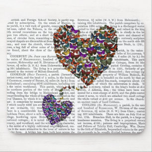 Two Butterfly Hearts Mouse Pad