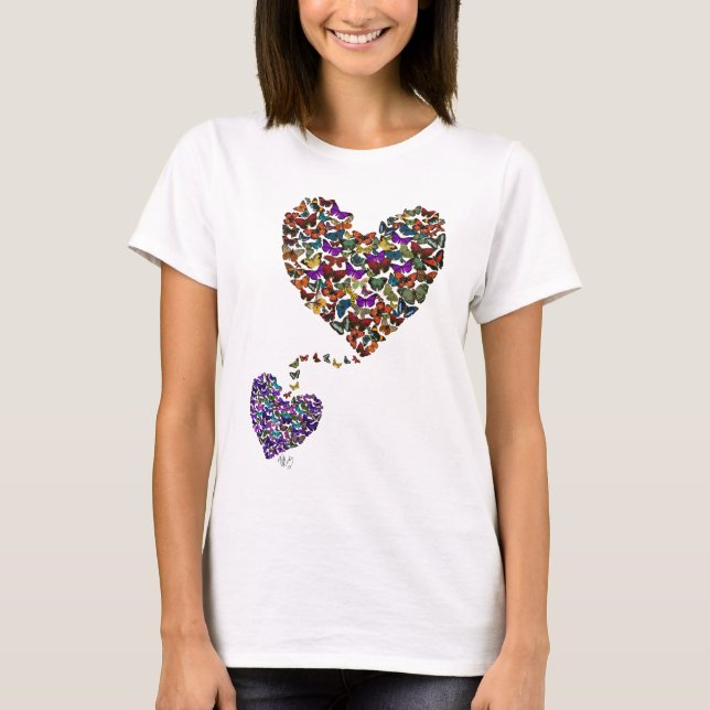 Two Butterfly Hearts T-Shirt (Front)