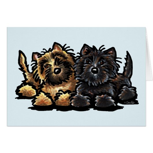Two Cairn Terriers Cards (Front Horizontal)