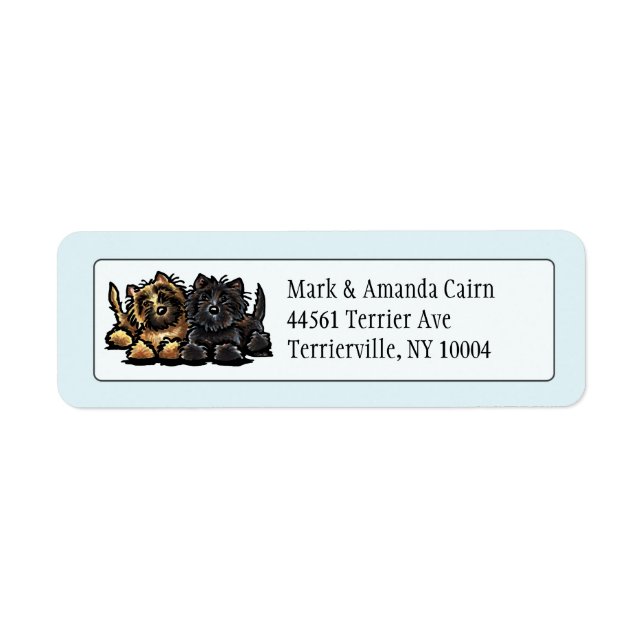 Two Cairn Terriers Label (Front)